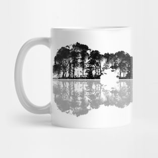 Forest Nature Guitar - Trees and Birds Mug